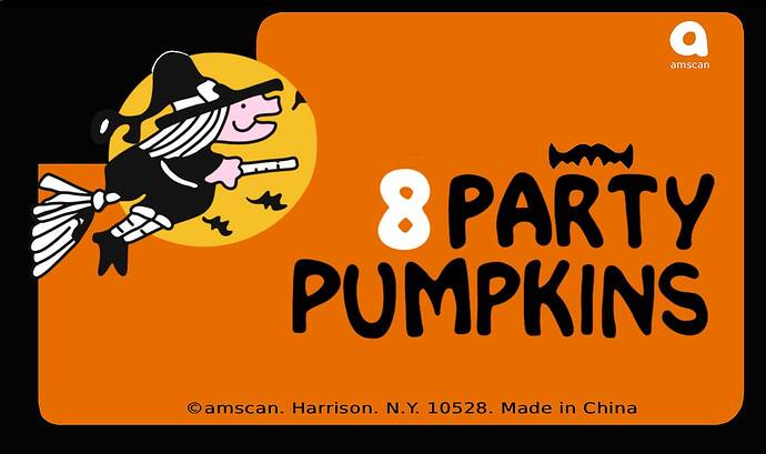 Amscan 8 party pumpkins